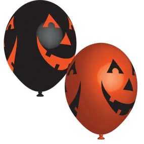 6 palloncini Halloween zucca raccapricciante