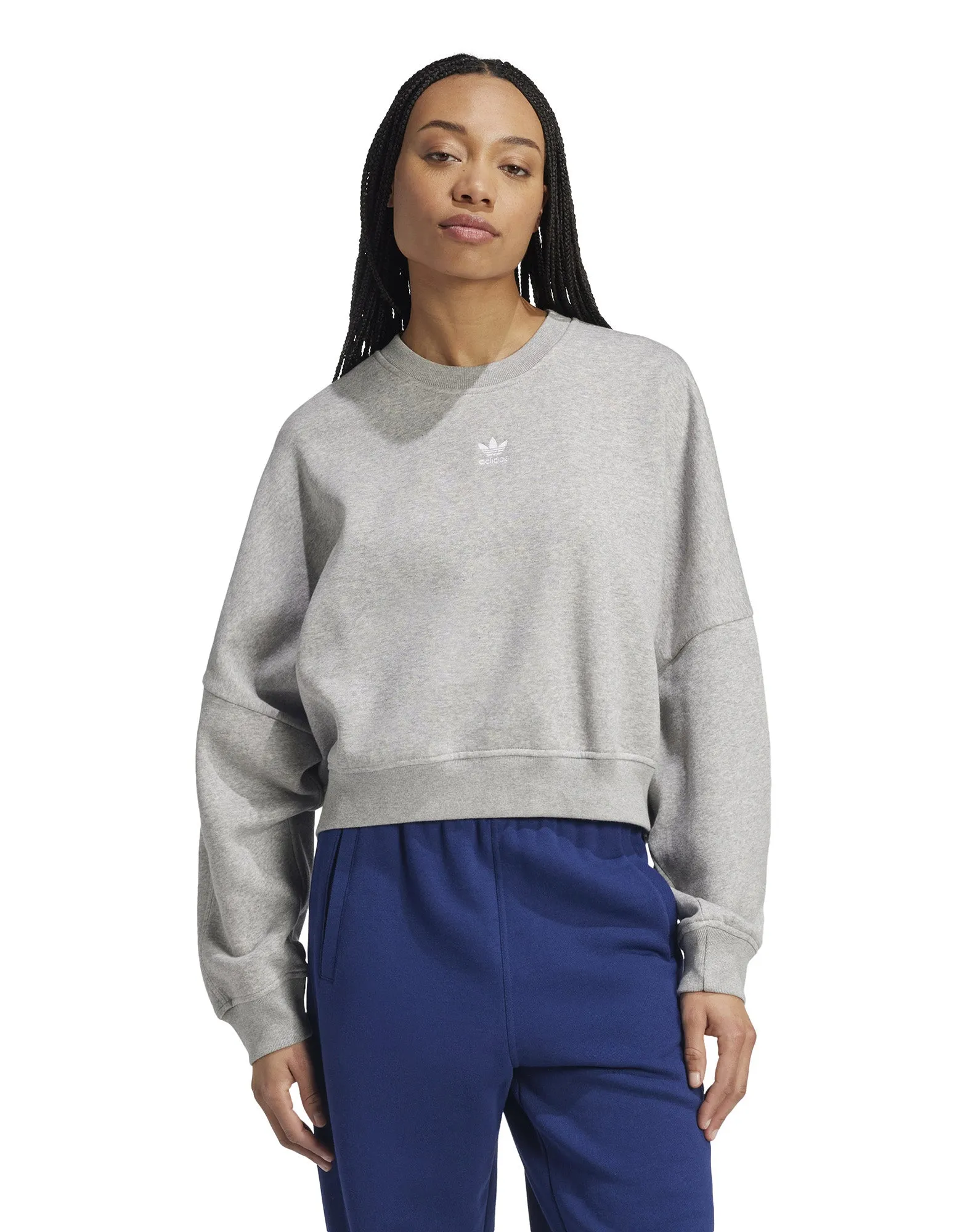 ADIDAS Felpa Essentials Crew Fleece Grey