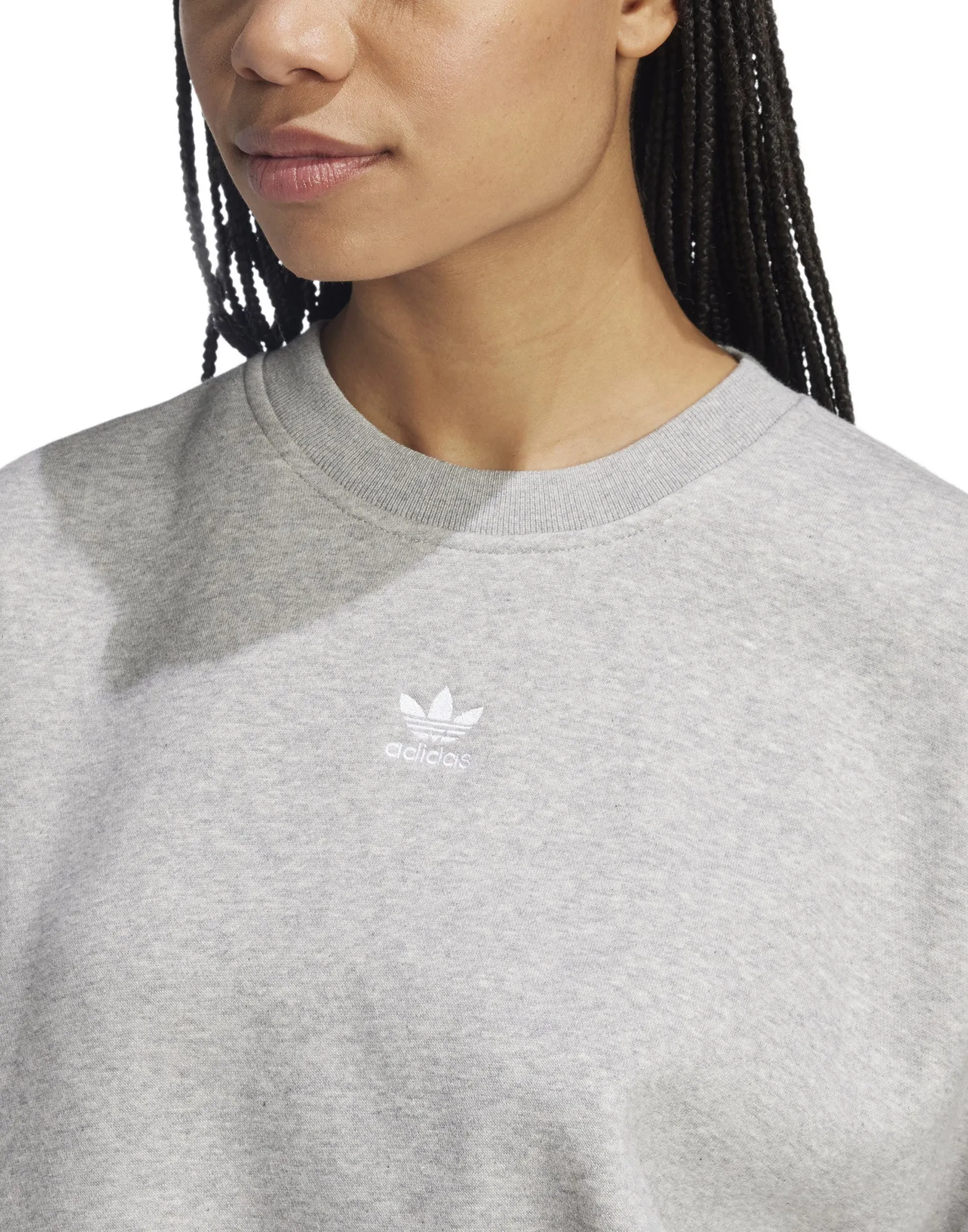 ADIDAS Felpa Essentials Crew Fleece Grey