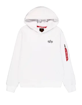 ALPHA INDUSTRIES Felpa con Cappuccio Signature BP White