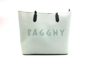 BAGGHY Borsa Shoppping Logo Multicolor Verde Acqua GQ7410