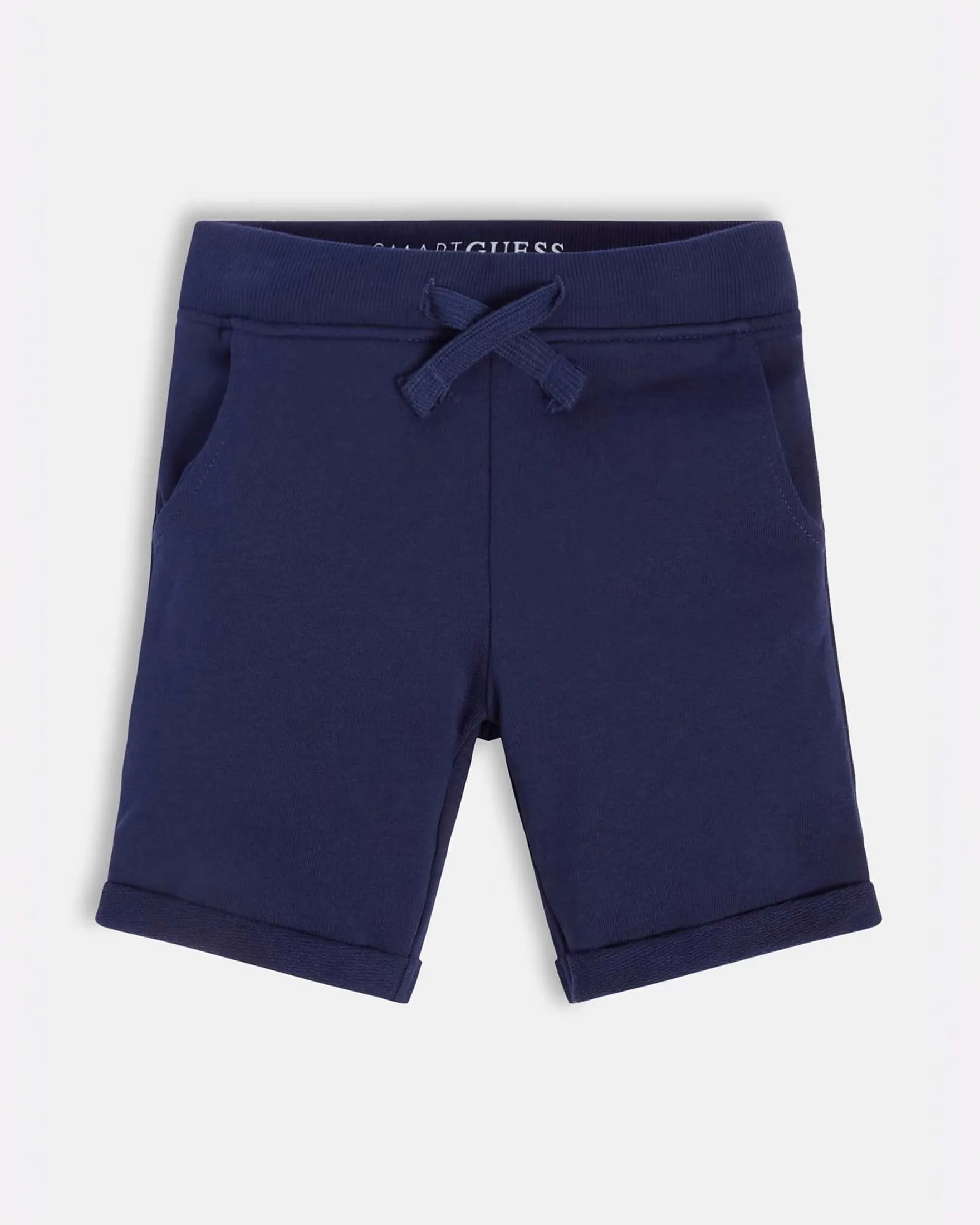 Bermuda blu in felpa di cotone con coulisse 3-7 anni