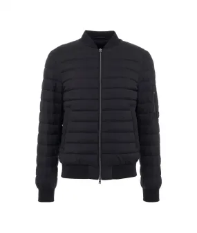 Bomber in eco piuma nero nero