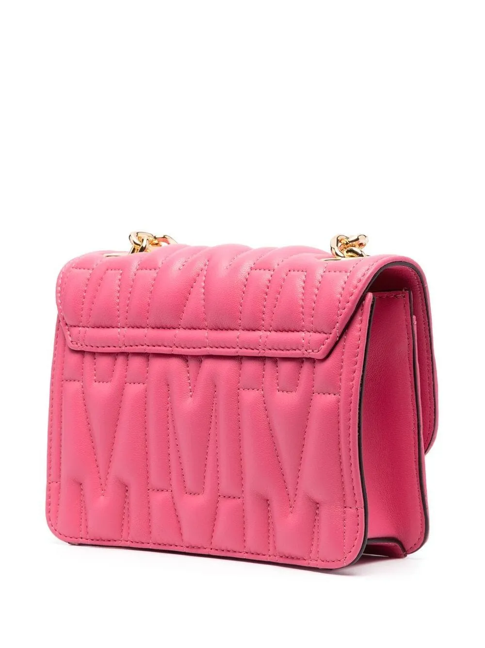 Borsa a spalla con logo in rosa - donna