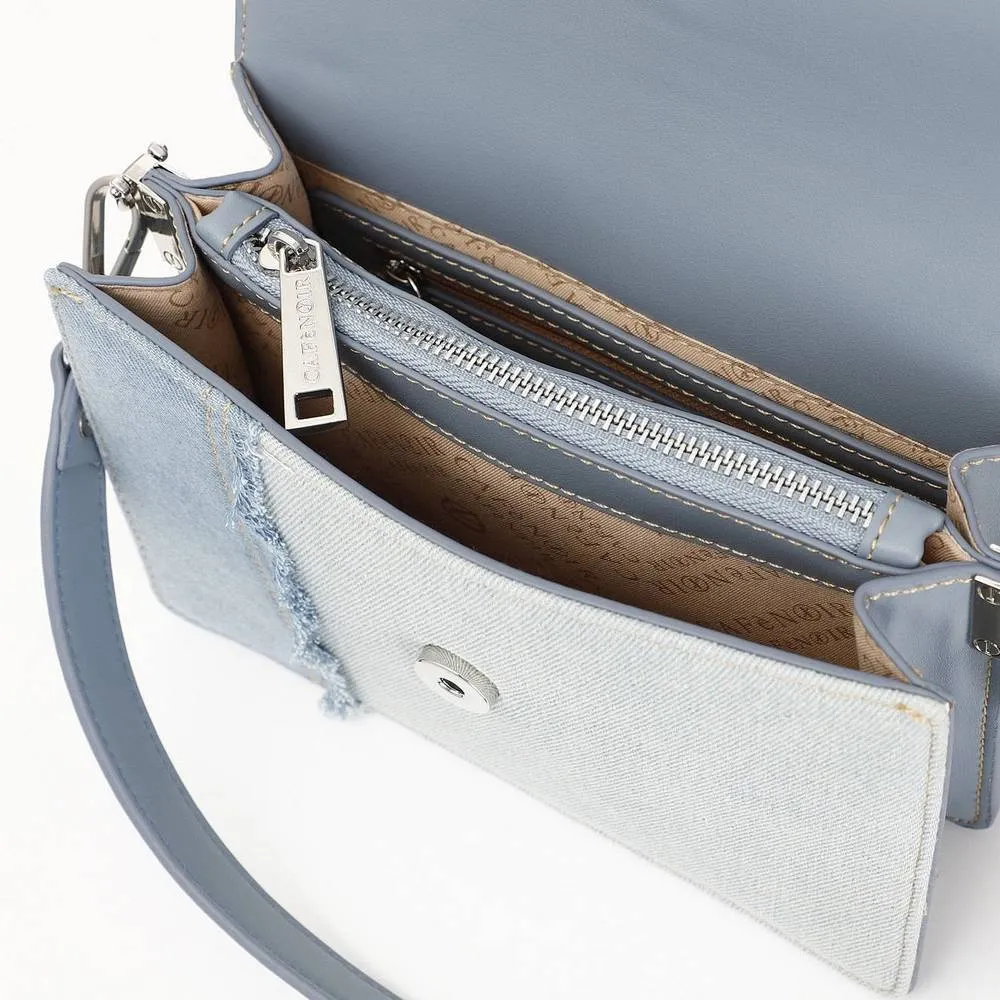 Borsa a Spalla in Denim Patchwork