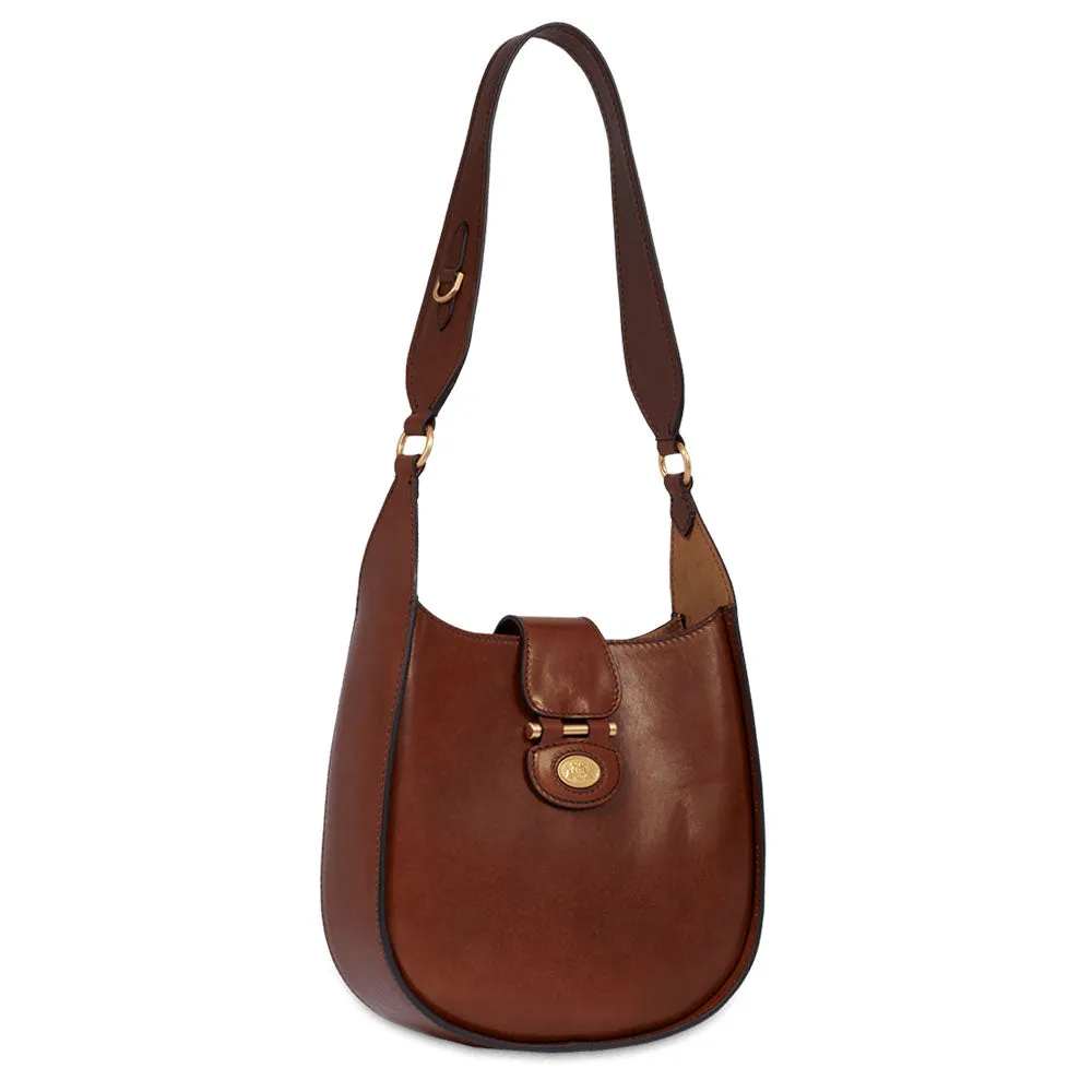 Borsa Donna Hobo THE BRIDGE linea Dora in Pelle Marrone