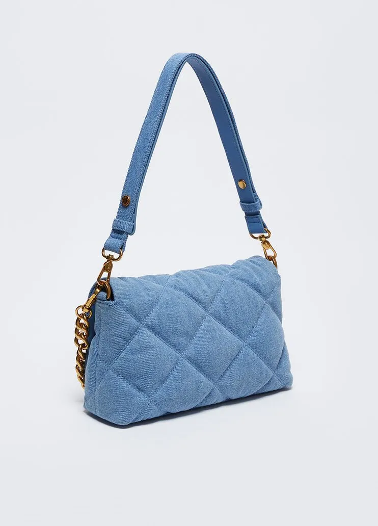 Borsa lapuffy in denim liu jo