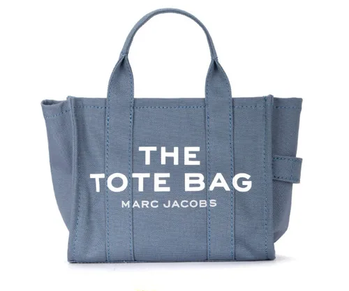 Borsa The Marc Jacobs Small Traveler Tote Bag in tessuto azzurro