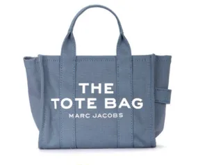 Borsa The Marc Jacobs Small Traveler Tote Bag in tessuto azzurro