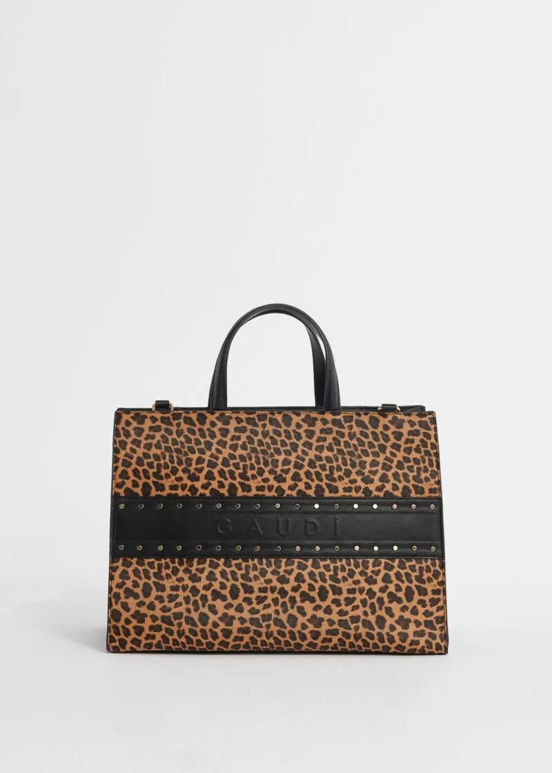 Borsa top handle animalier