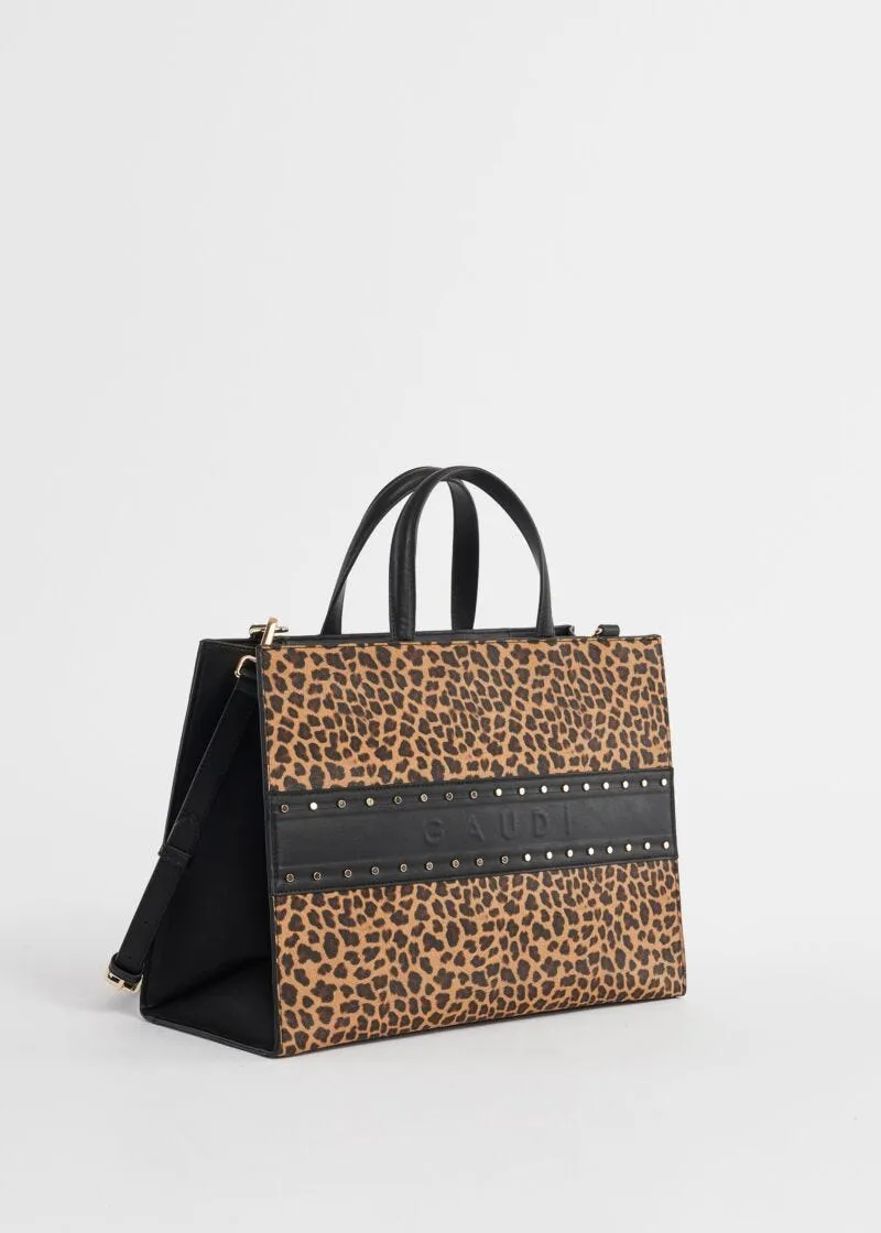 Borsa top handle animalier