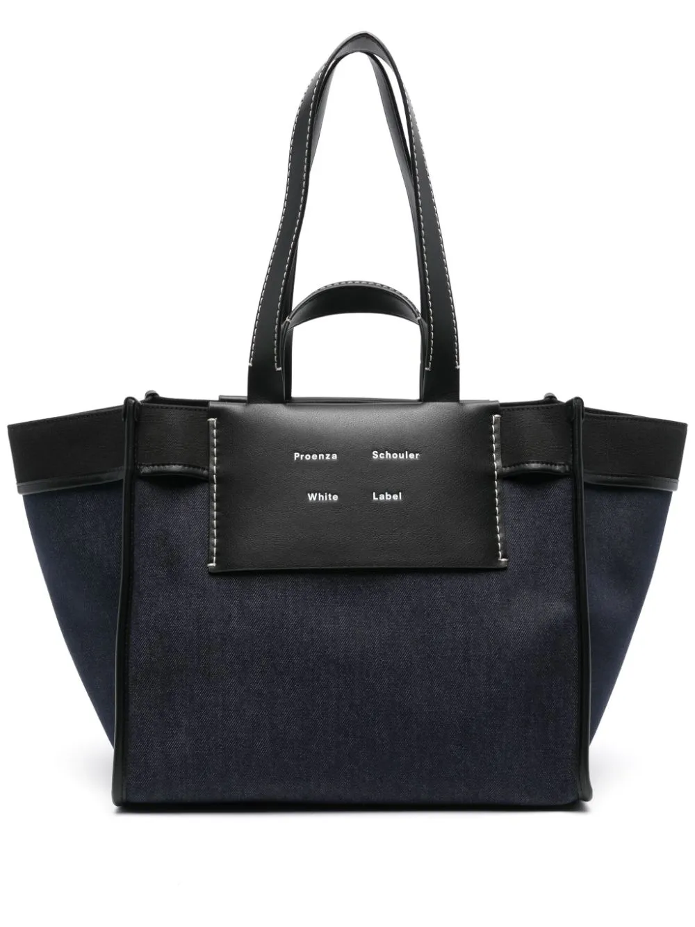 Borsa tote Morris grande in blu e nero Proenza schouler white label - donna