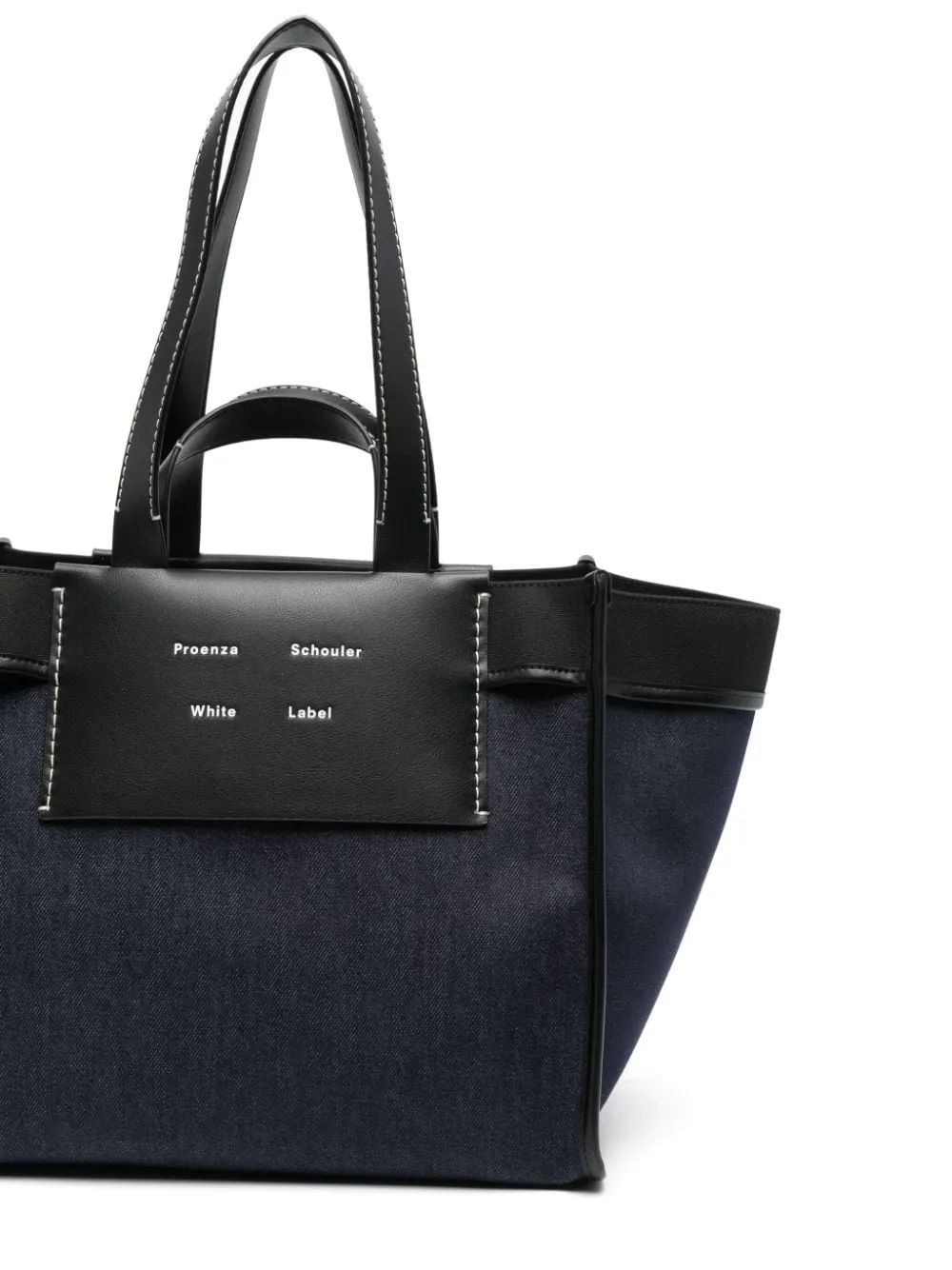 Borsa tote Morris grande in blu e nero Proenza schouler white label - donna