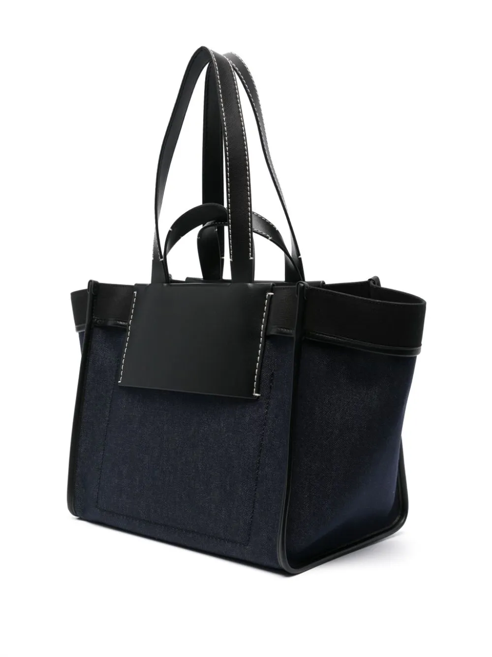 Borsa tote Morris grande in blu e nero Proenza schouler white label - donna