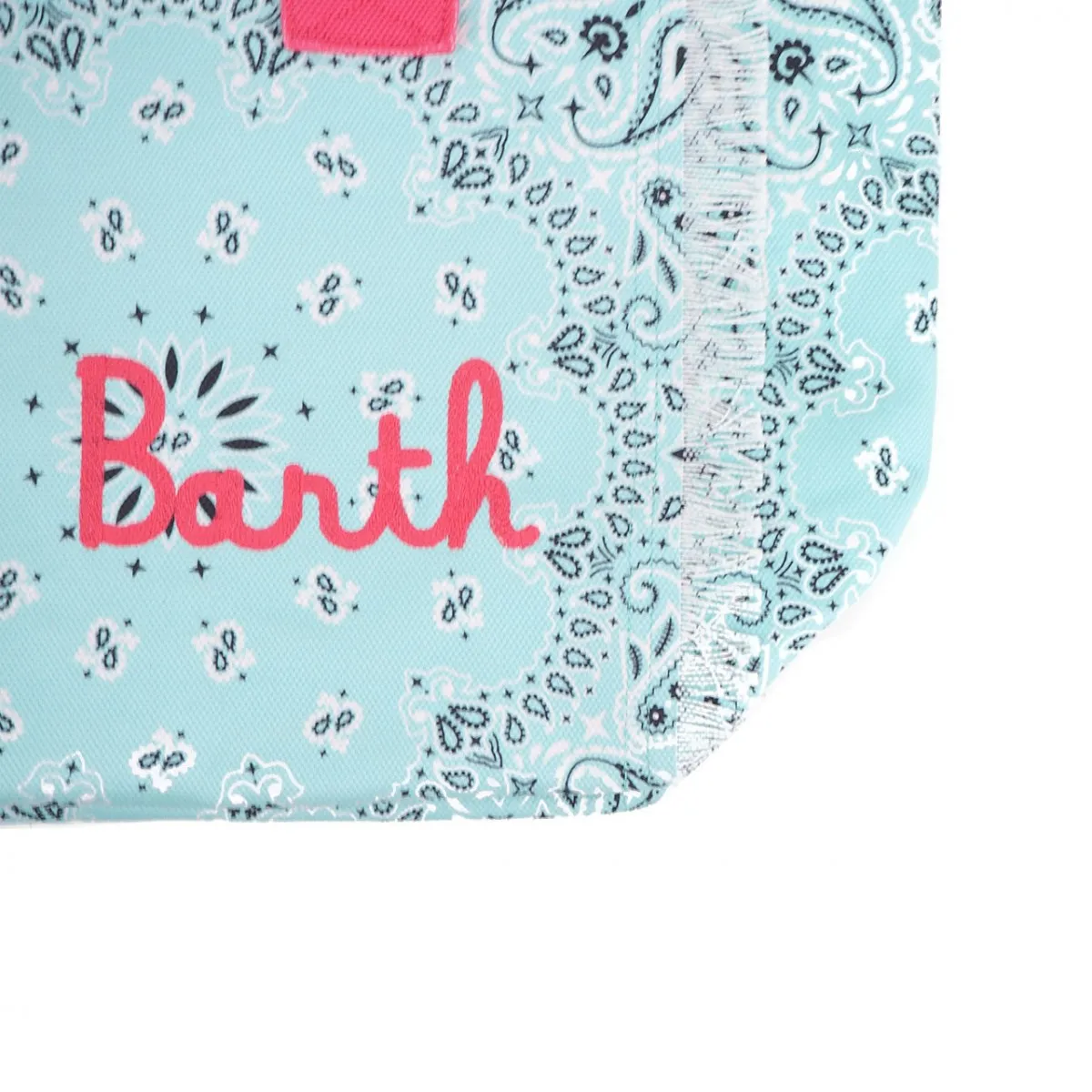 Borsa Vanity Bandana In Canvas, Blu