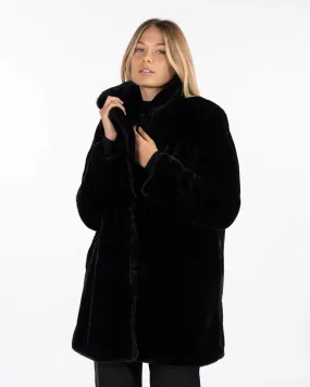 Cappotto in pelliccia - NERO