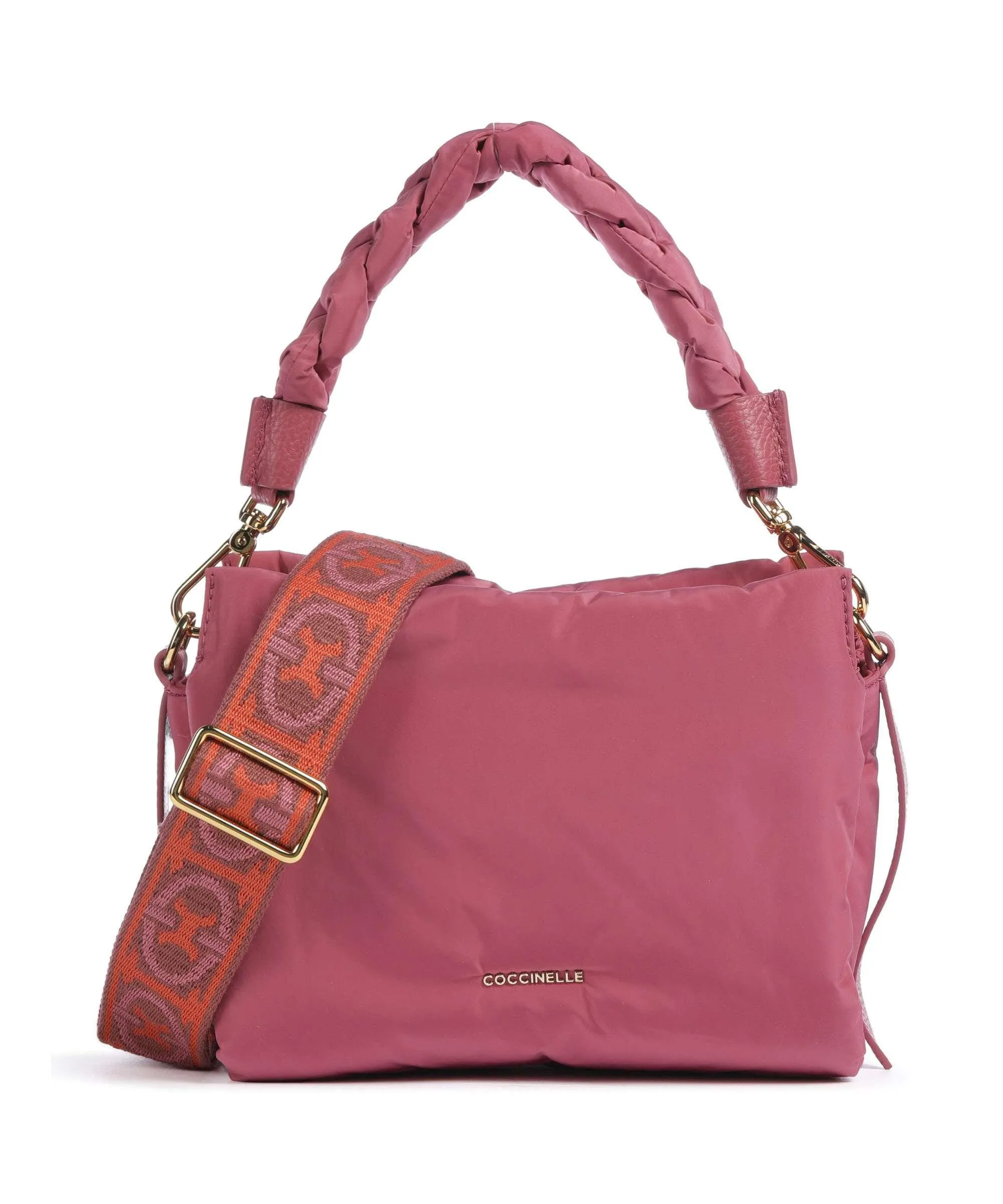  Coccinelle Boheme Puffy Nylon Borsa a mano nylon rosa antico  