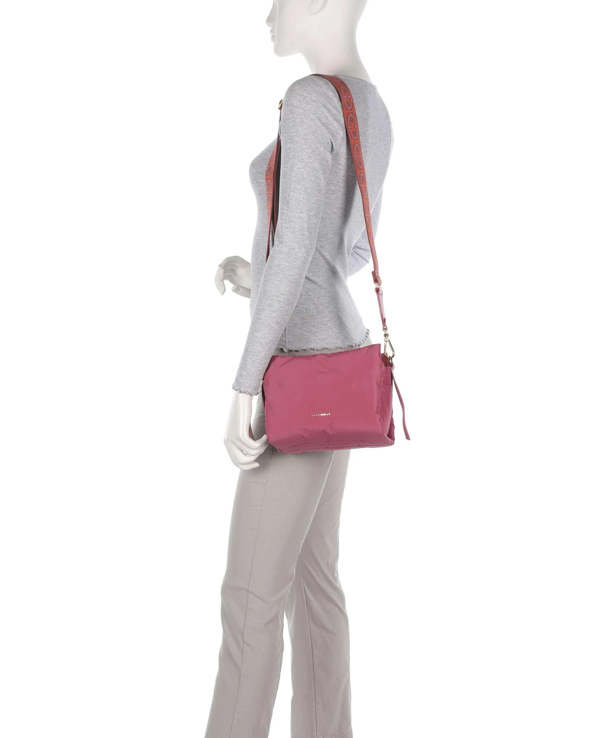  Coccinelle Boheme Puffy Nylon Borsa a mano nylon rosa antico  