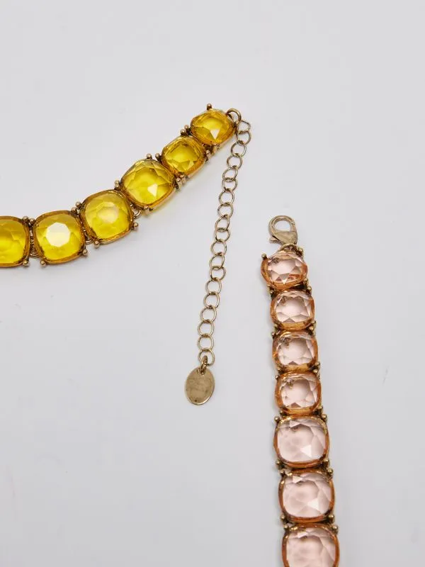 Collana donna Maliparmi con strass Rosa-Giallo