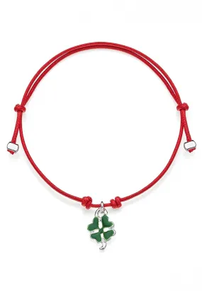 CORD FOUR-LEAF CLOVER MINI - Bracciale