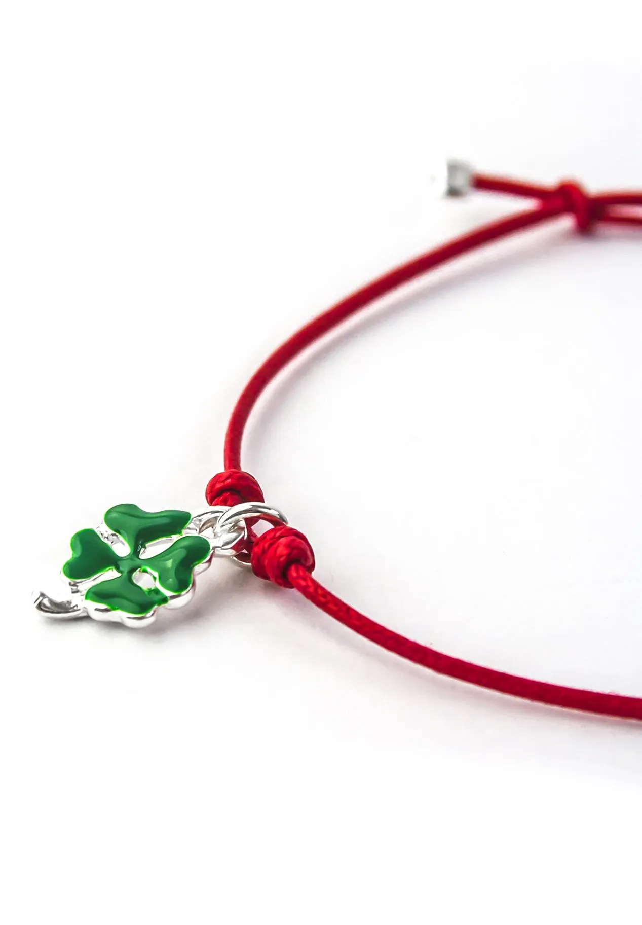 CORD FOUR-LEAF CLOVER MINI - Bracciale