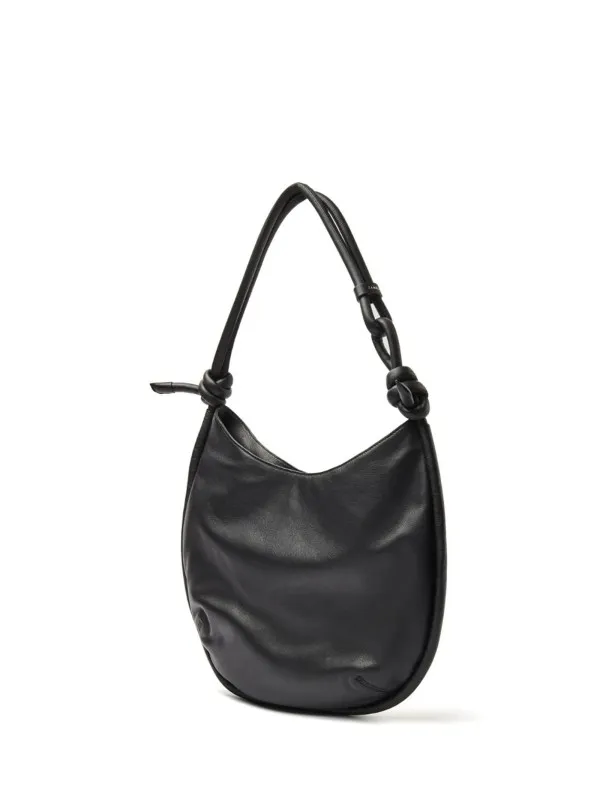 Demi Piuma Knot crescent shoulder bag S black