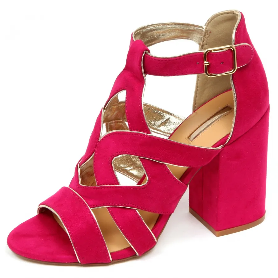 E9550 sandalo donna fucsia GAUDI’ scarpe eco suede shoe woman