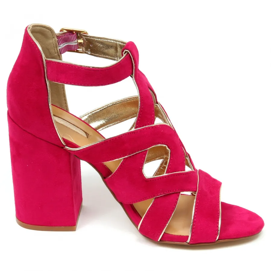 E9550 sandalo donna fucsia GAUDI’ scarpe eco suede shoe woman