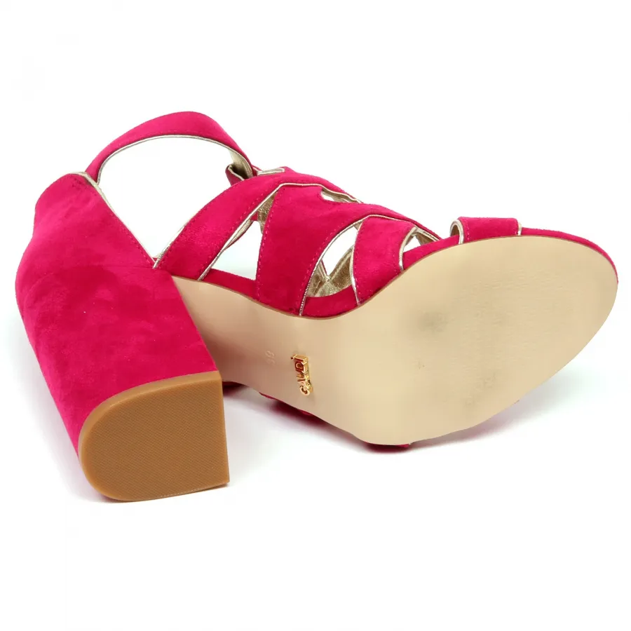 E9550 sandalo donna fucsia GAUDI’ scarpe eco suede shoe woman