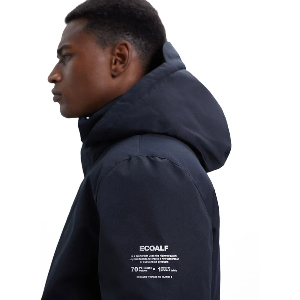 Ecoalf Parka Con Cappuccio Nero Uomo