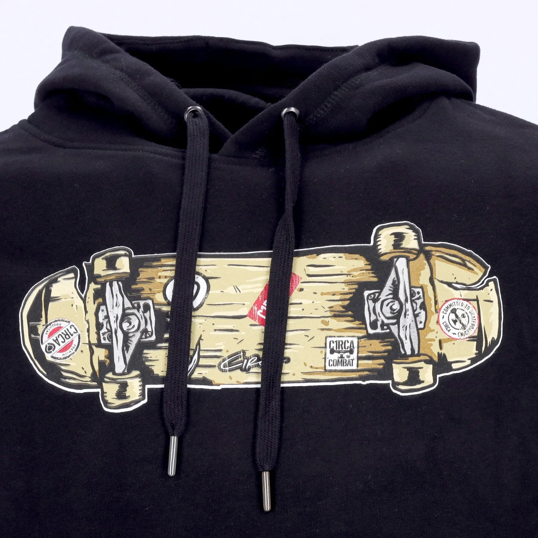 Felpa Cappuccio Uomo Skateboard Hood Black