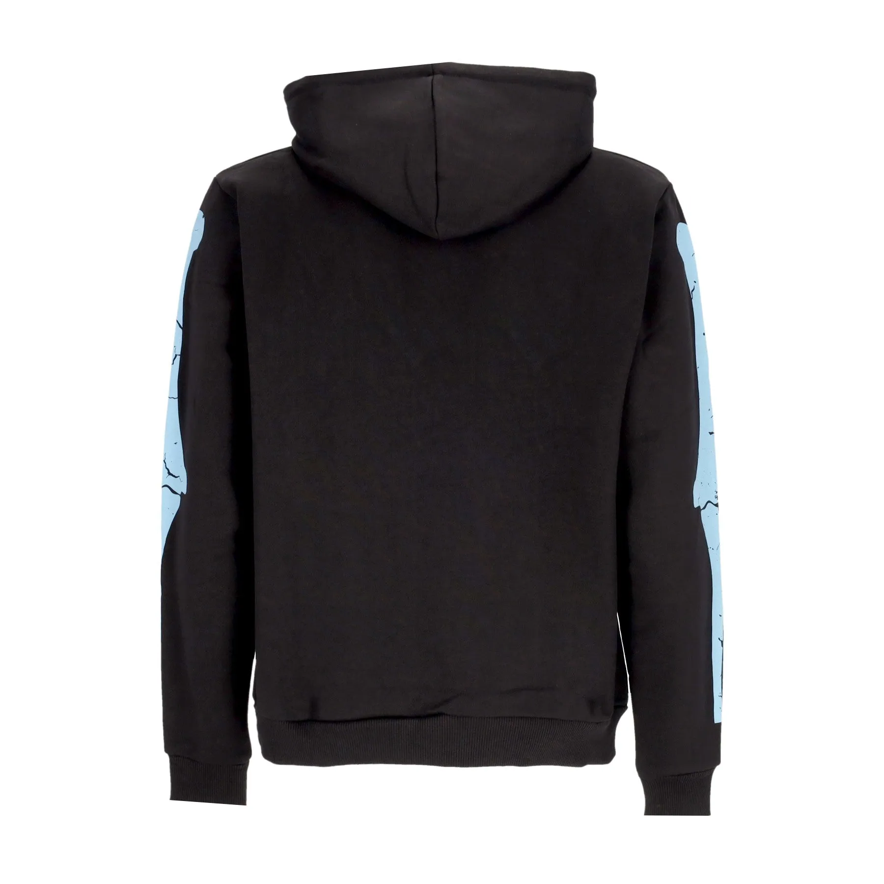 Felpa Leggera Cappuccio Uomo Bones Hoodie Black/blue/lilac