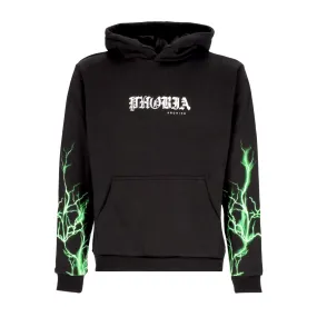 Felpa Leggera Cappuccio Uomo Lightning Hoodie Black/green