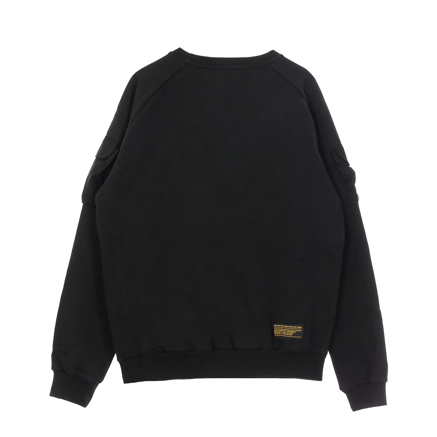 Felpa Leggera Girocollo Uomo Retrofuture Cargo Sweatshirt Black