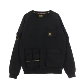 Felpa Leggera Girocollo Uomo Retrofuture Cargo Sweatshirt Black