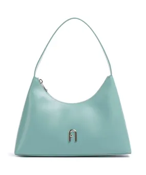  Furla Diamante S Borsa a spalla pelle verde blu  