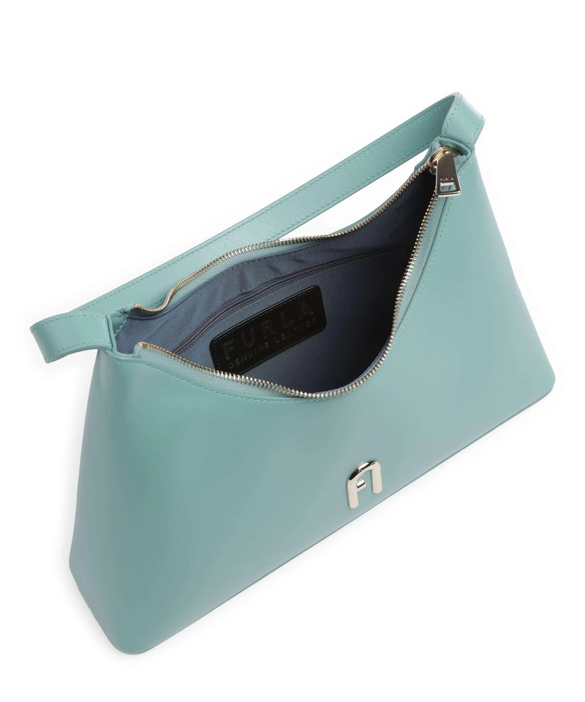  Furla Diamante S Borsa a spalla pelle verde blu  