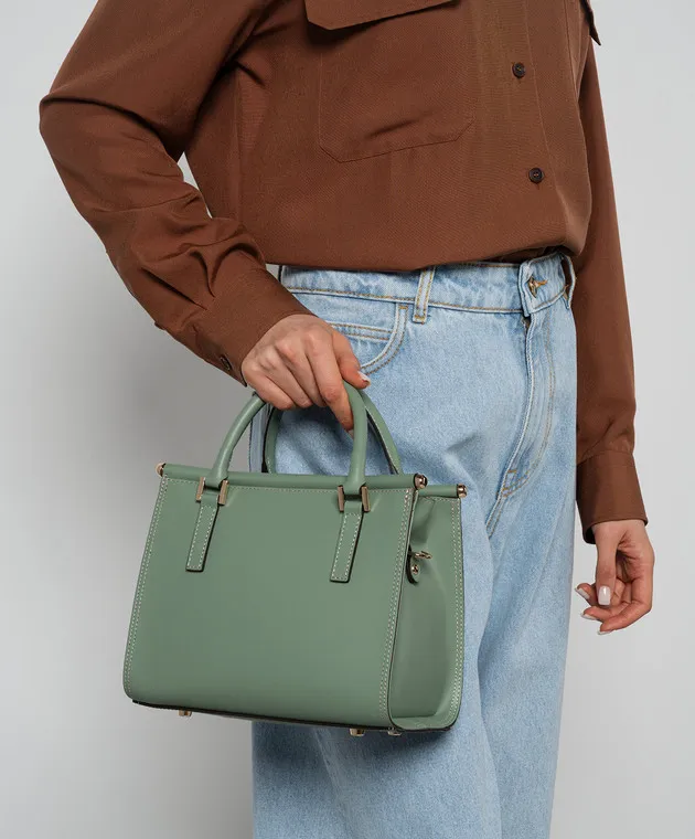 Gianni Notaro Borsa tote in pelle verde 225RUGA