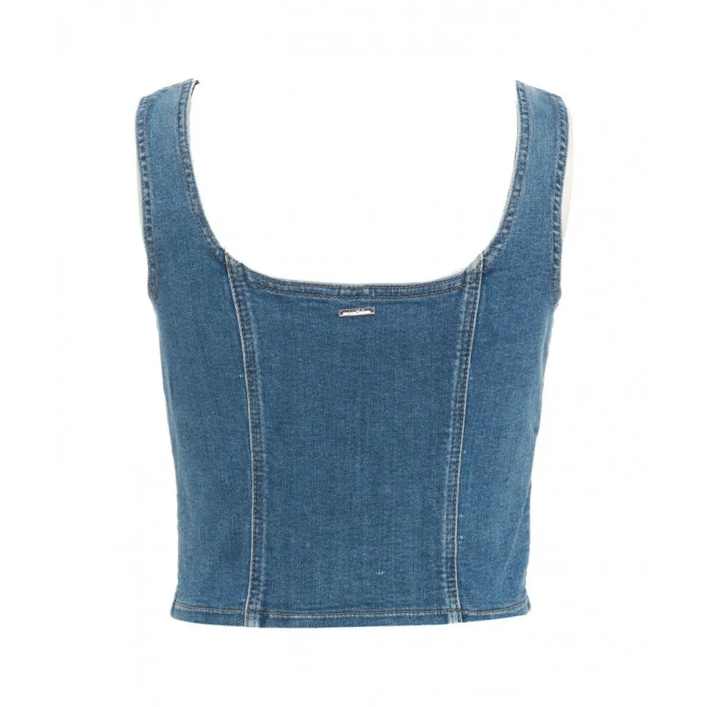 Gilet in denim blu