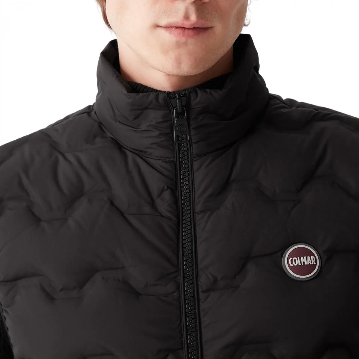 Gilet In Piuma Effetto Trapuntato Black