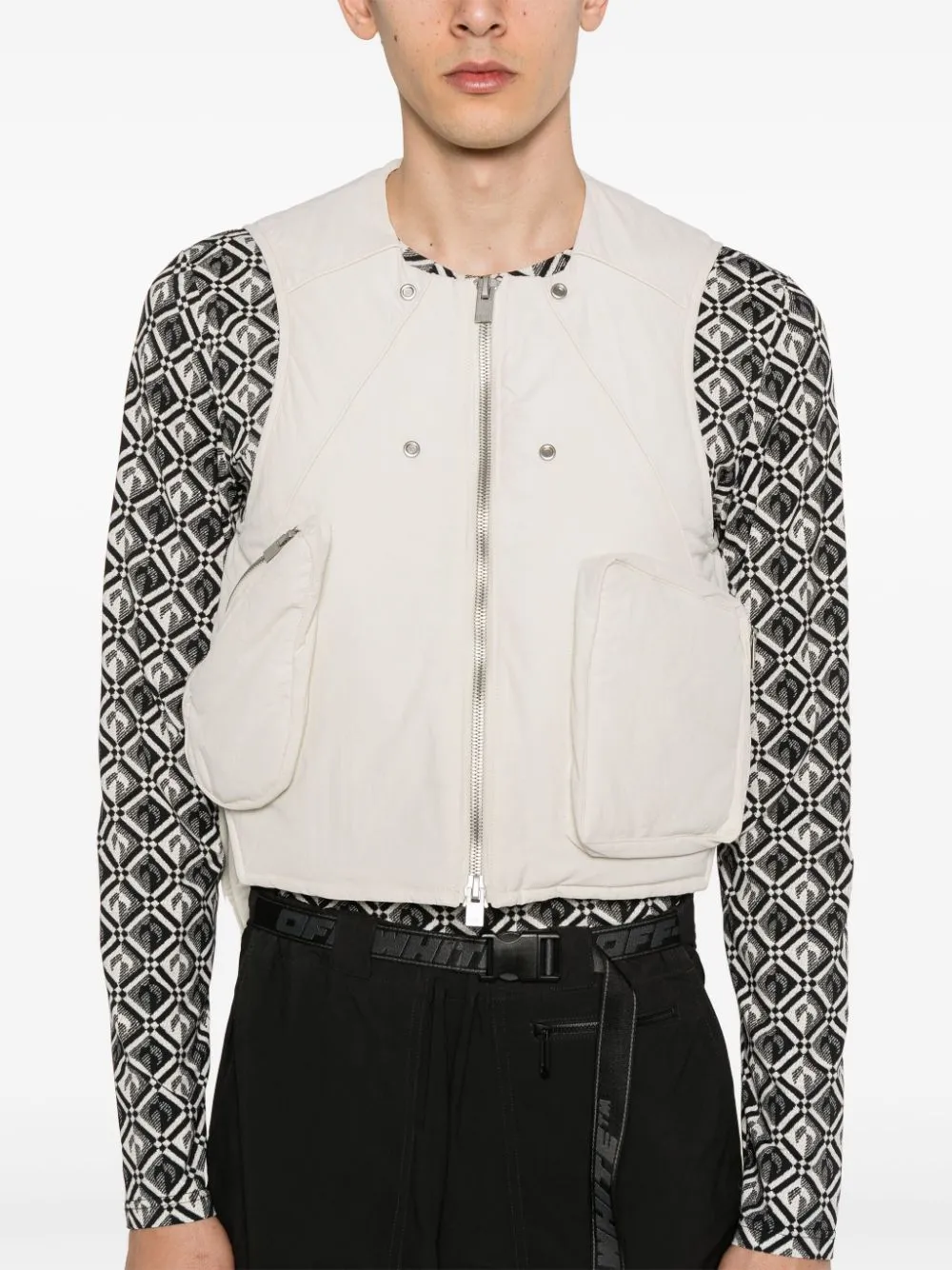 Gilet pooled in bianco - uomo