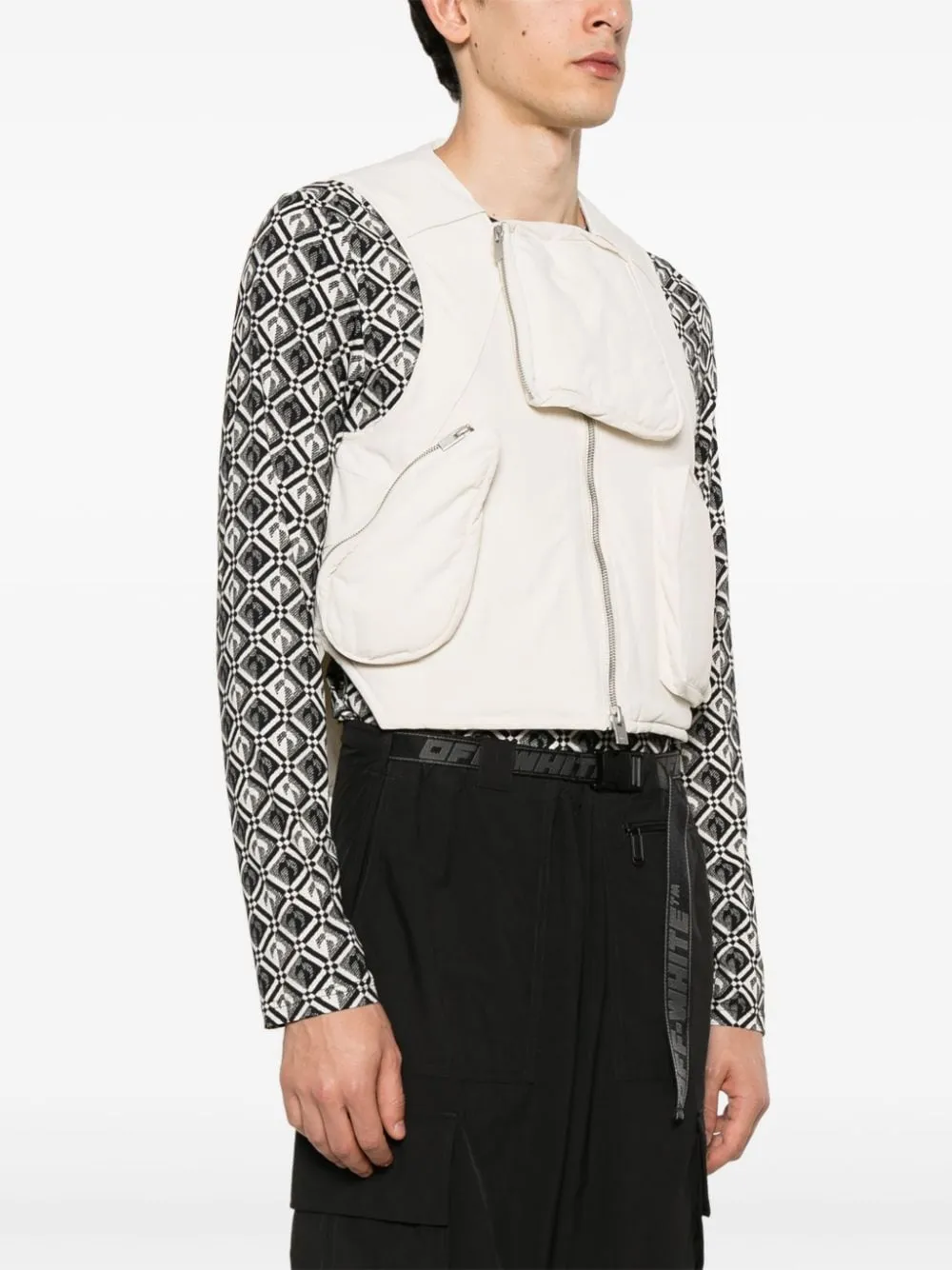 Gilet pooled in bianco - uomo