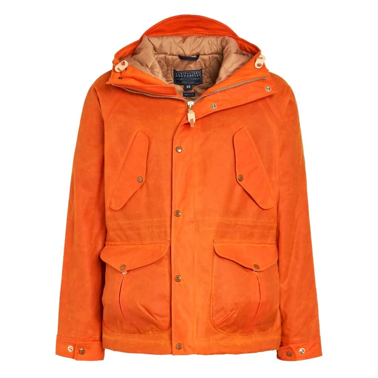 Giubbino Uomo Manifattura Ceccarelli Fisherman Parka Arancione