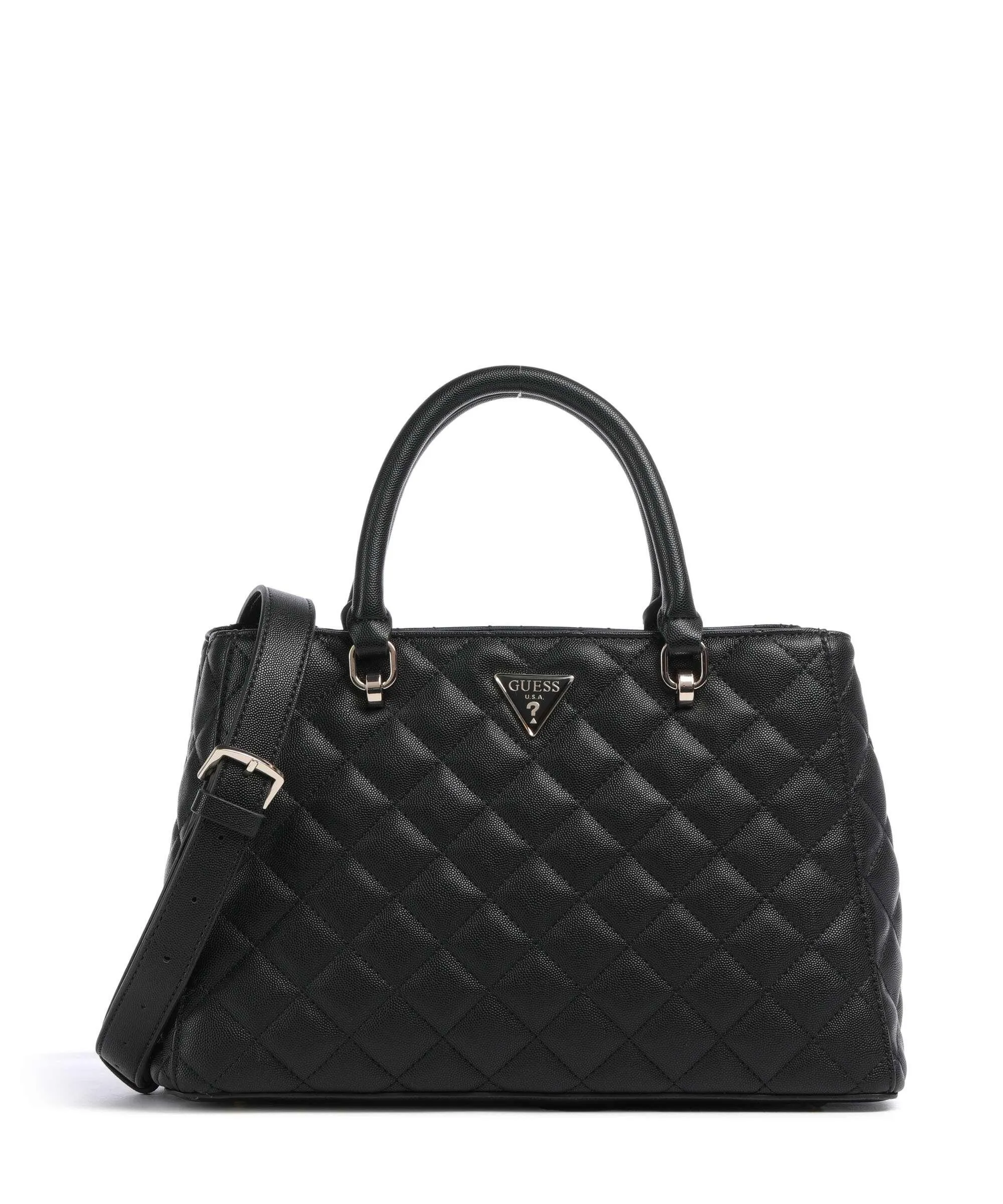  Guess Carly Eco Borsa a mano pelle sintetica nero  