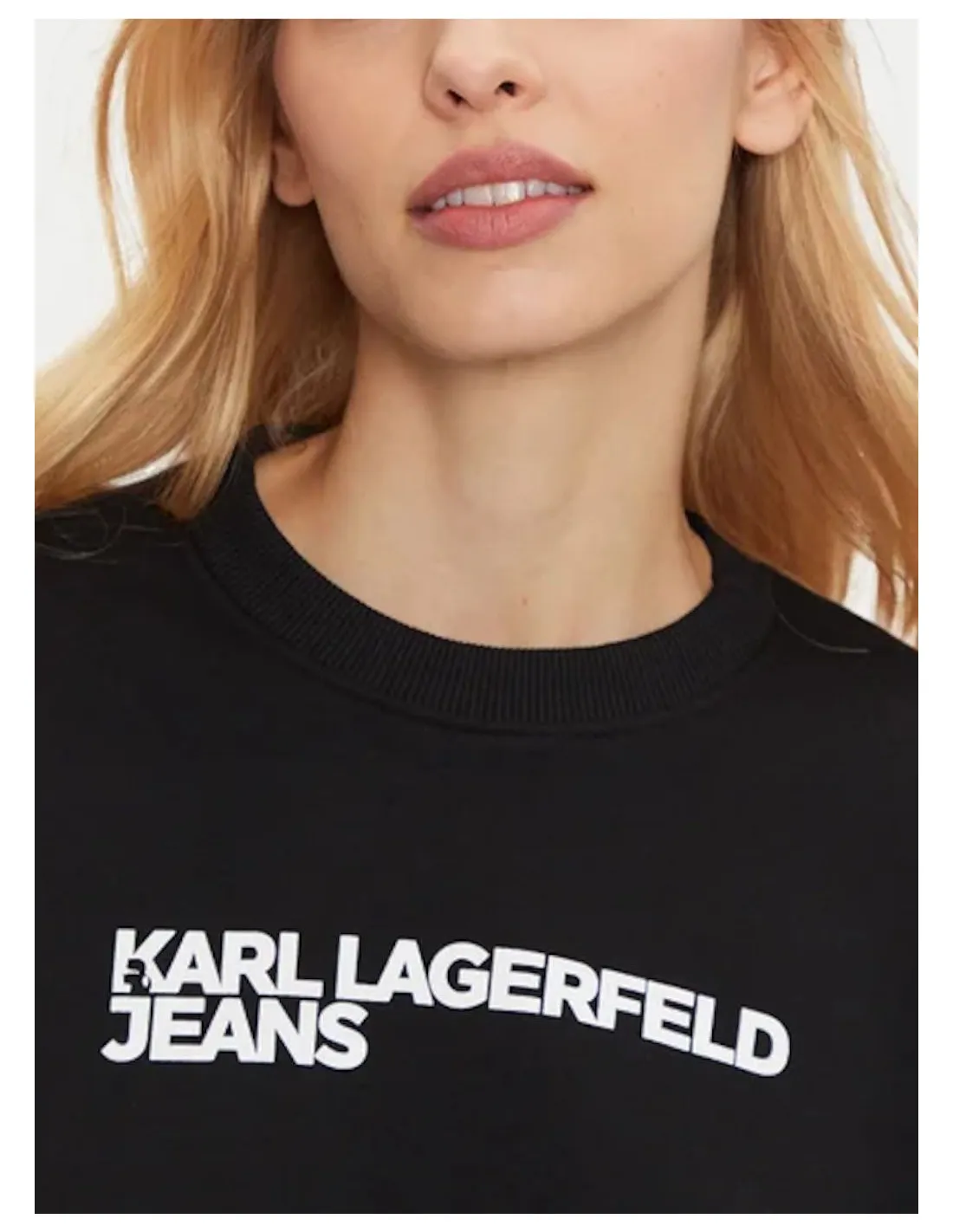 KARL LAGERFELD JEANS FELPA DONNA REG ESSENTIAL LOG