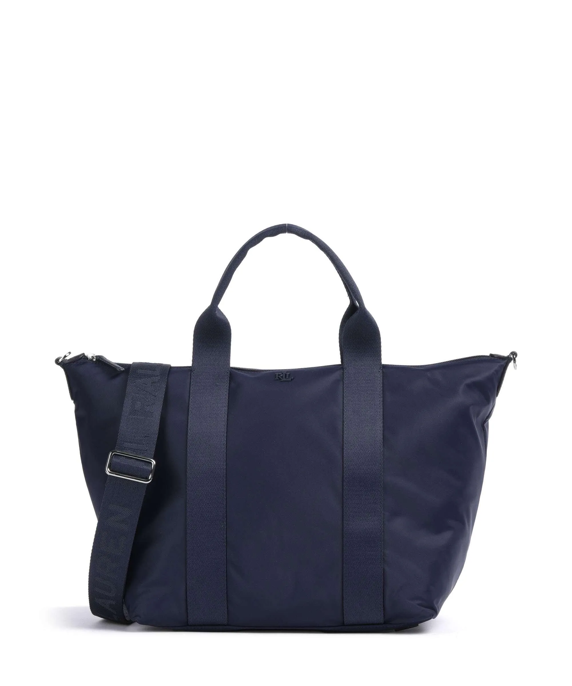  Lauren Ralph Lauren Stevie Medium Borsa a mano nylon riciclato navy  