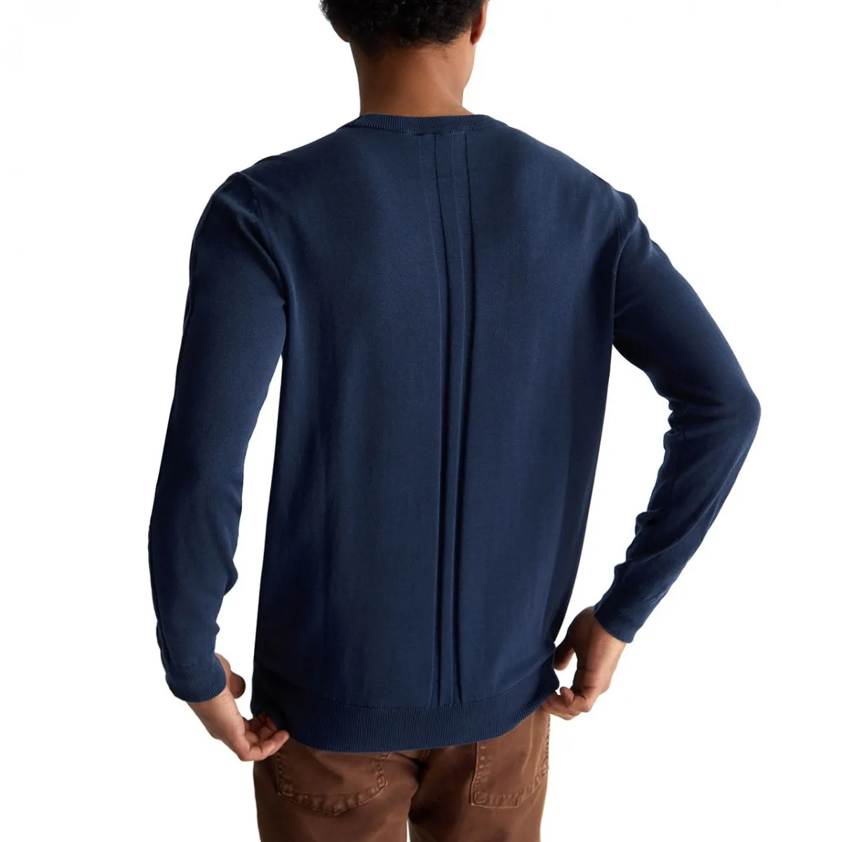 Maglia In Cotone Girowash Dark Blue