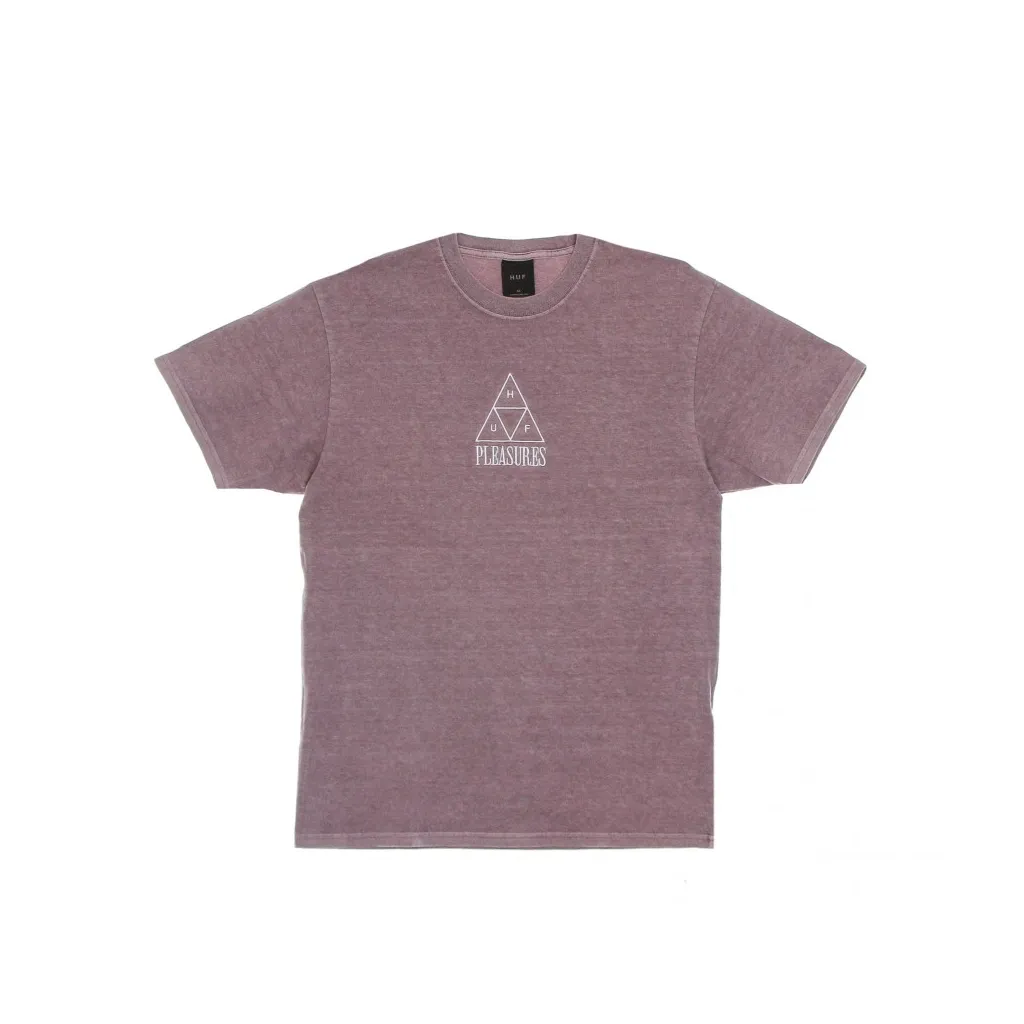 maglietta uomo huf dyed tee x pleasures PURPLE