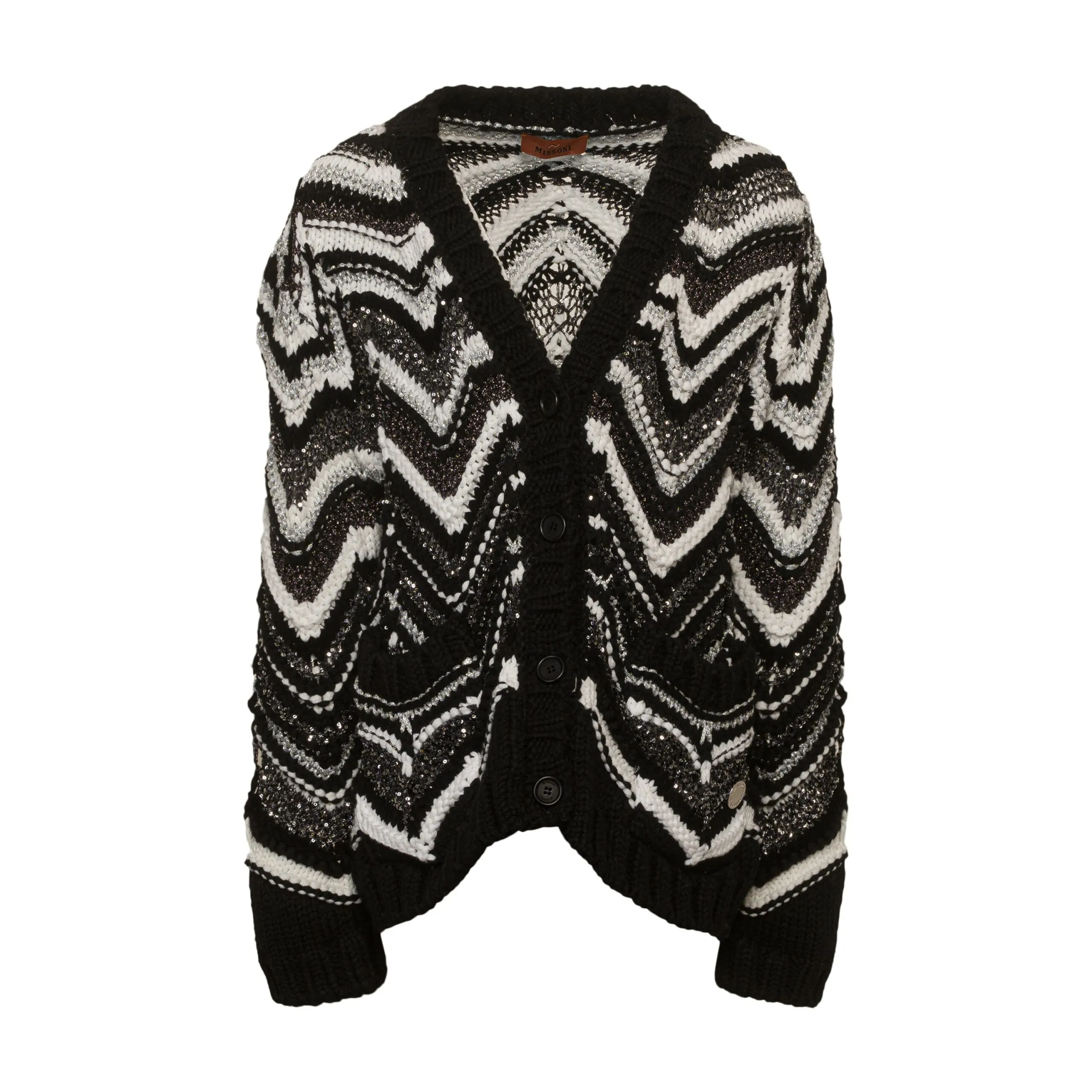 Missoni cardigan con motivo zig zag lurex