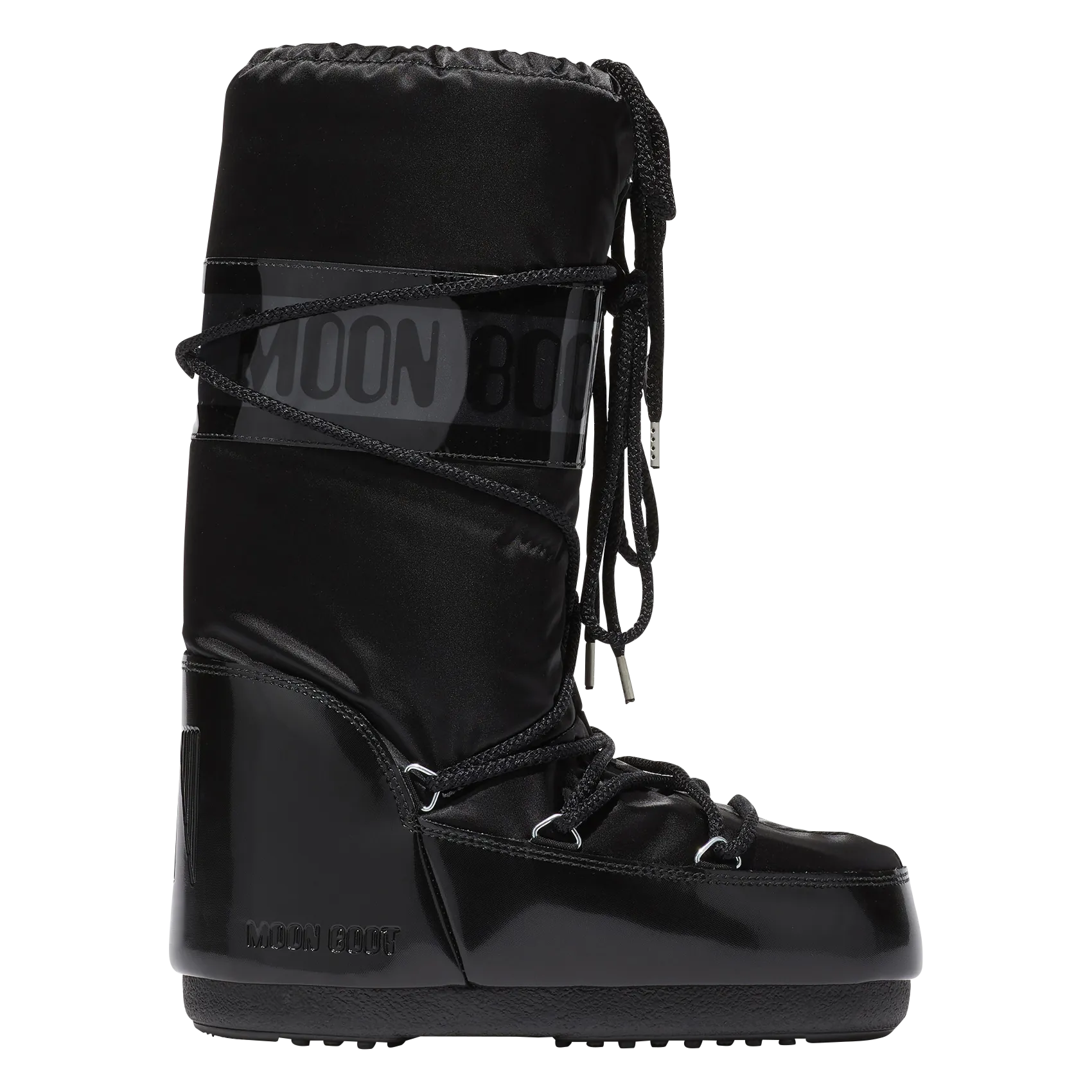  MOON BOOT   MB ICON GLANCE - Stivali con lacci in raso | Nero